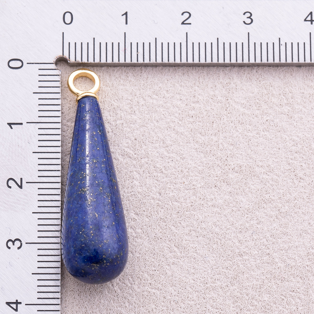 18K Gold Plated Multicolor Natural Gemstone Long Teardrop Pendant - Sold Each