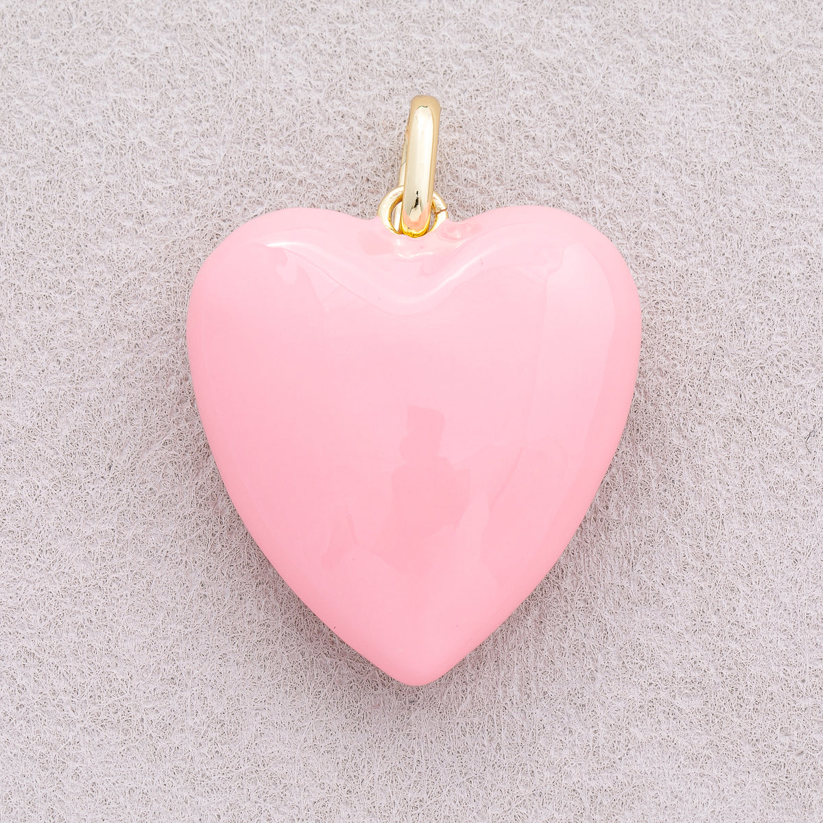 16K Gold Plated Colorful Pastel Heart Pendant - Sold Each