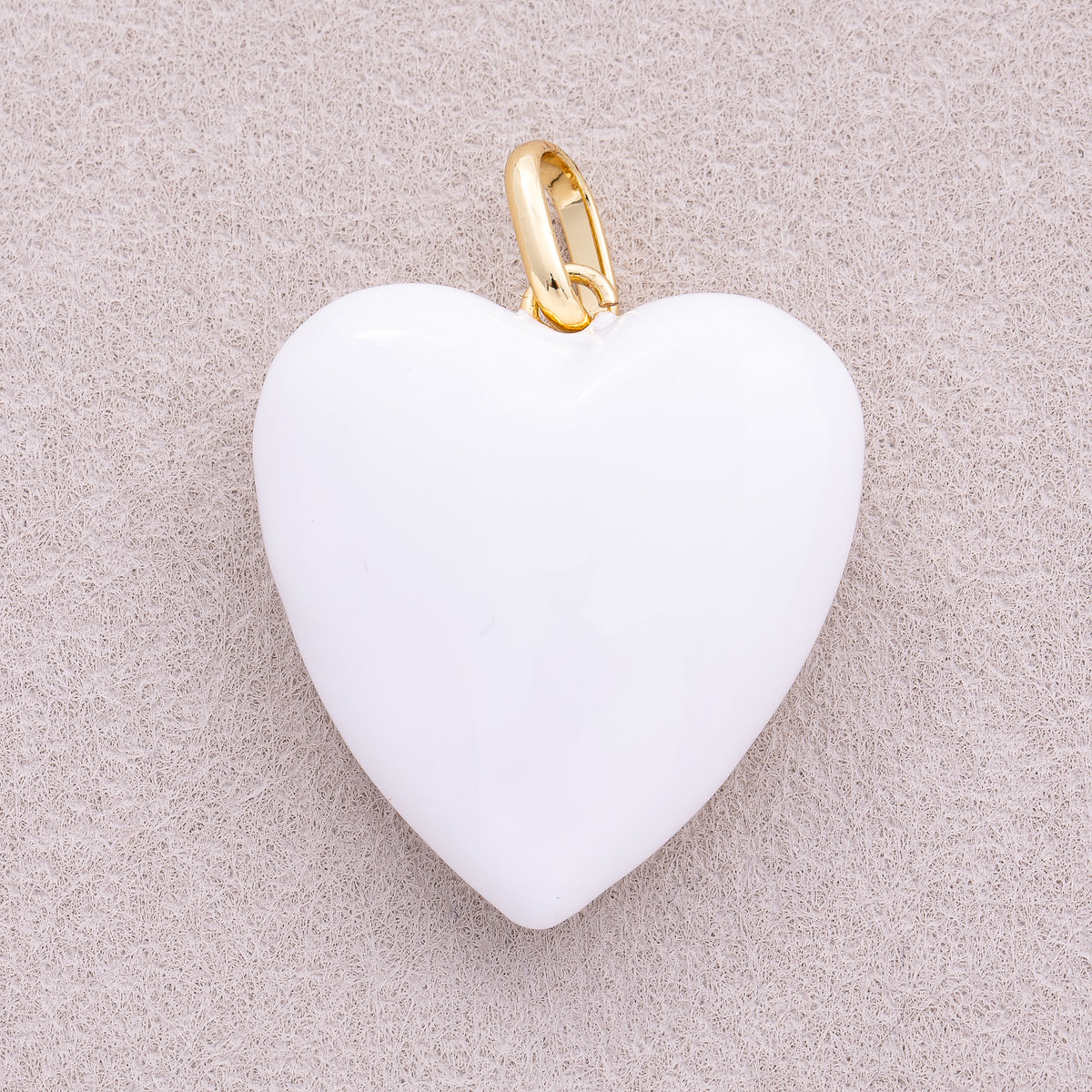 16K Gold Plated Colorful Pastel Heart Pendant - Sold Each