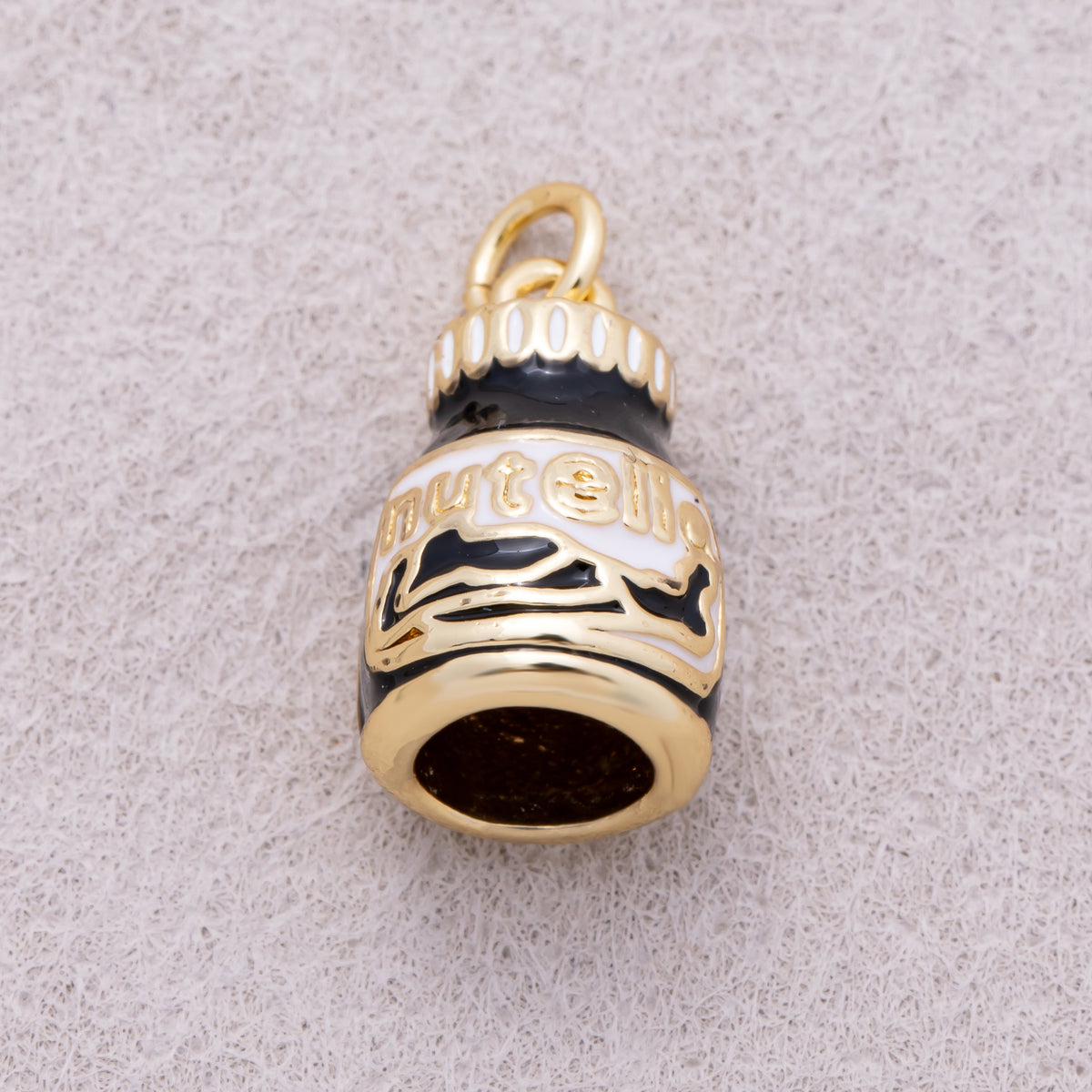 16K Gold Plated Chocolate Jam Enamel 3D Multidimensional Charm - Sold Each
