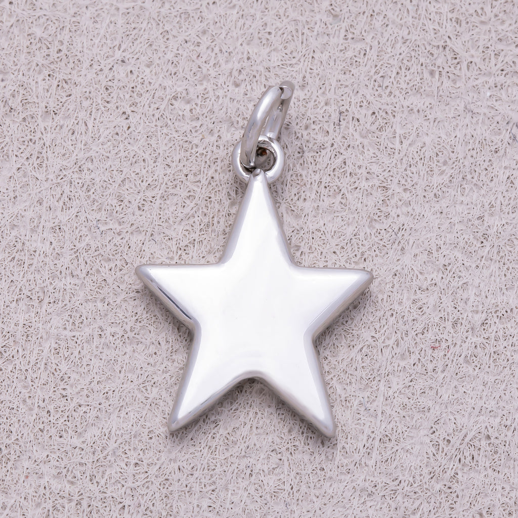 Silver Mini Star Charms Double Sided Charm - Sold Each