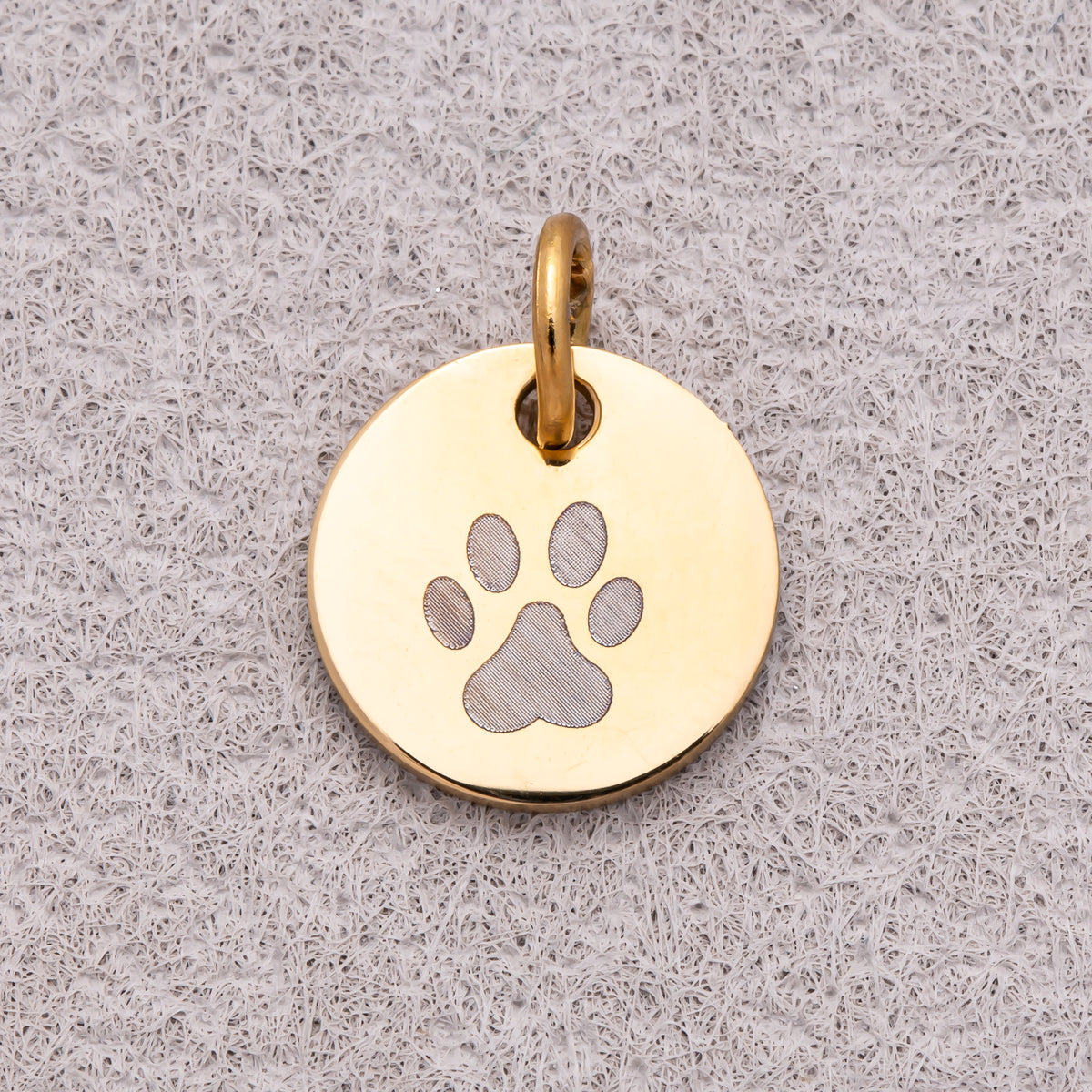 Gold PVD Stainless Steel Minimalist Nature Round Disc Medallion Charm