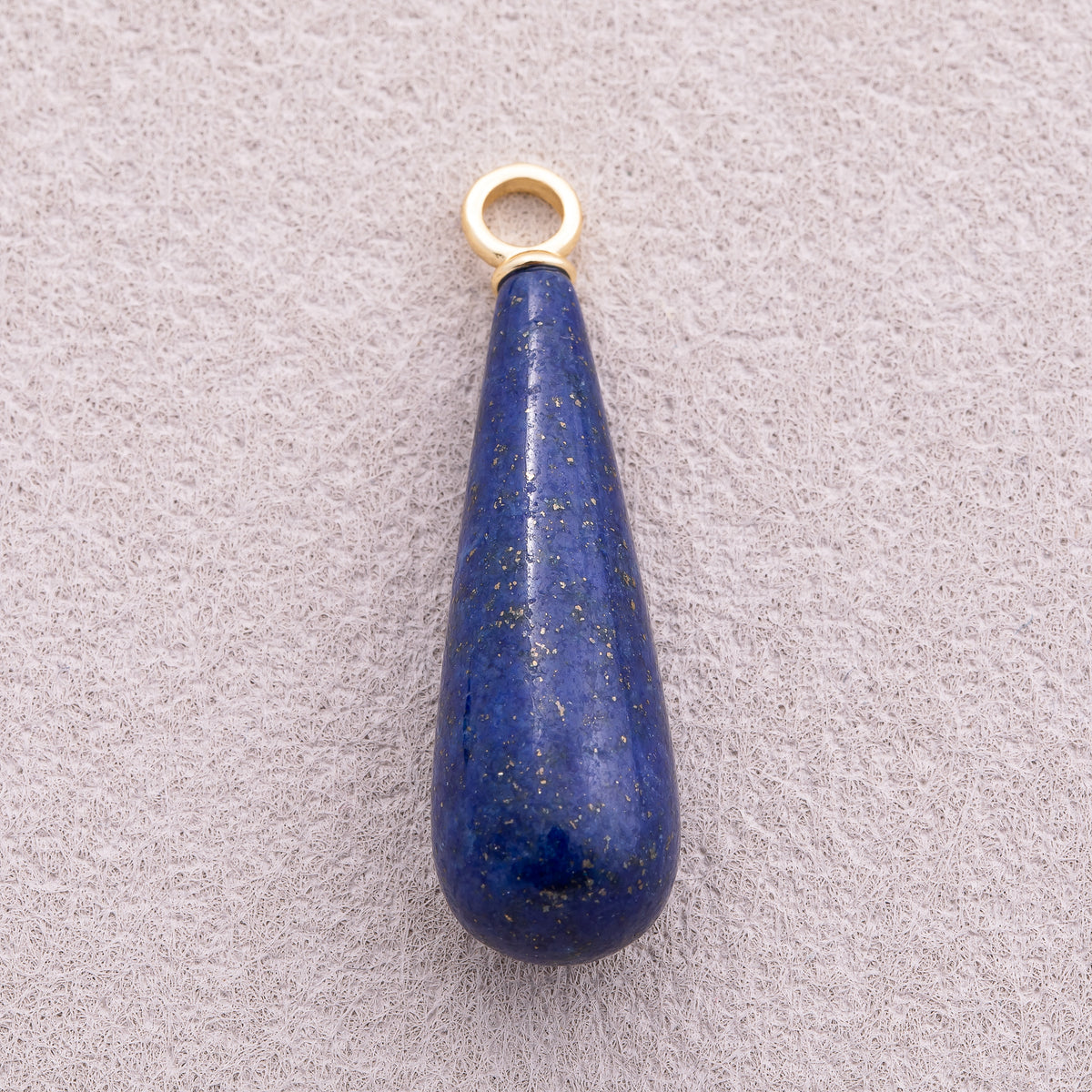 18K Gold Plated Multicolor Natural Gemstone Long Teardrop Pendant - Sold Each