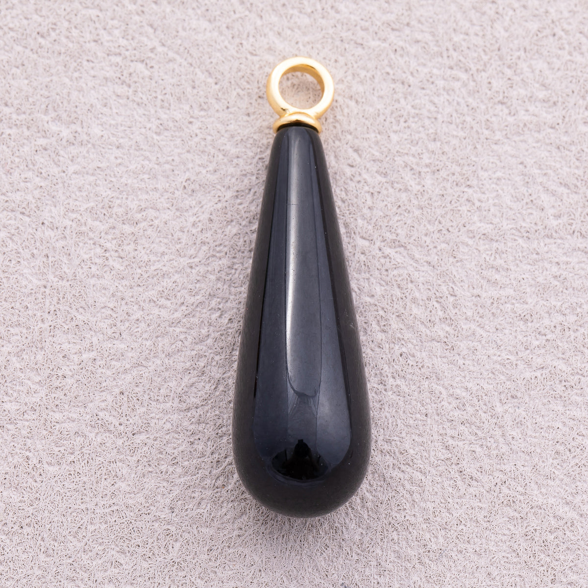 18K Gold Plated Multicolor Natural Gemstone Long Teardrop Pendant - Sold Each