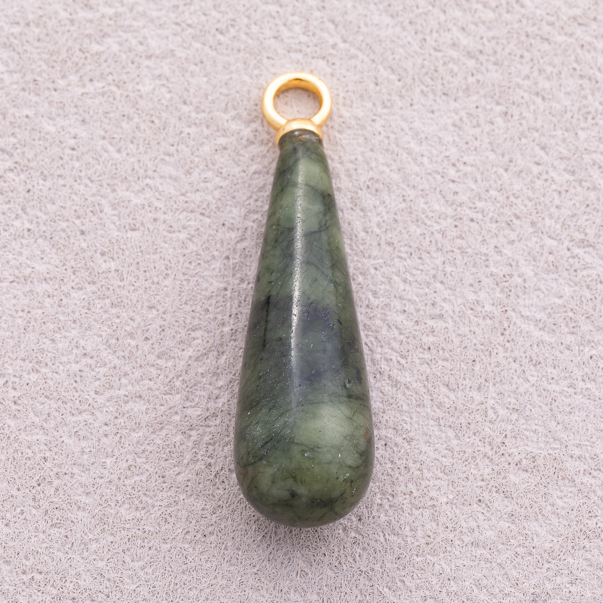 18K Gold Plated Multicolor Natural Gemstone Long Teardrop Pendant - Sold Each