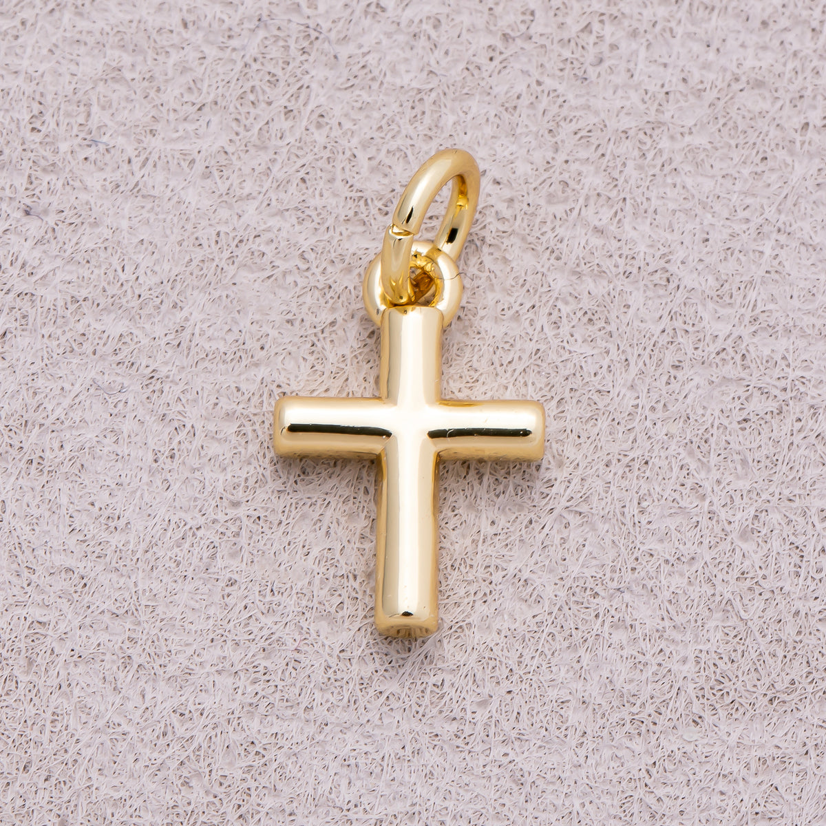 16K Gold Plated Plain Cross religious Charm - Sold Each