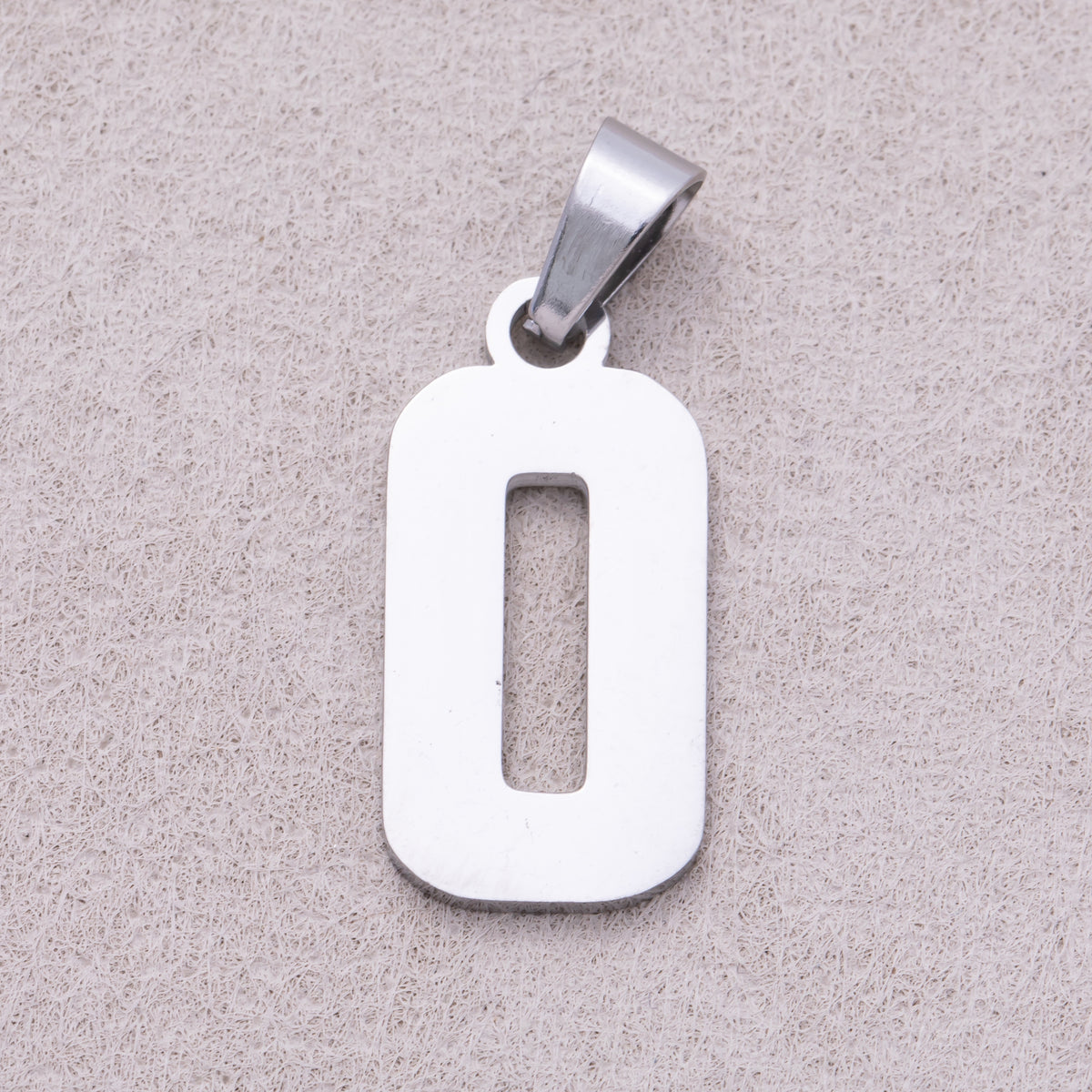 Stainless Steel Classic Varsity Block Number Pendant Set (0-9)