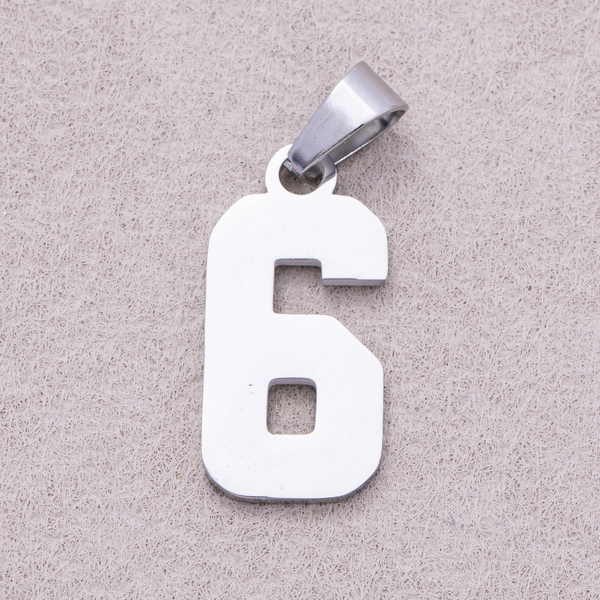 Stainless Steel Classic Varsity Block Number Pendant Set (0-9)