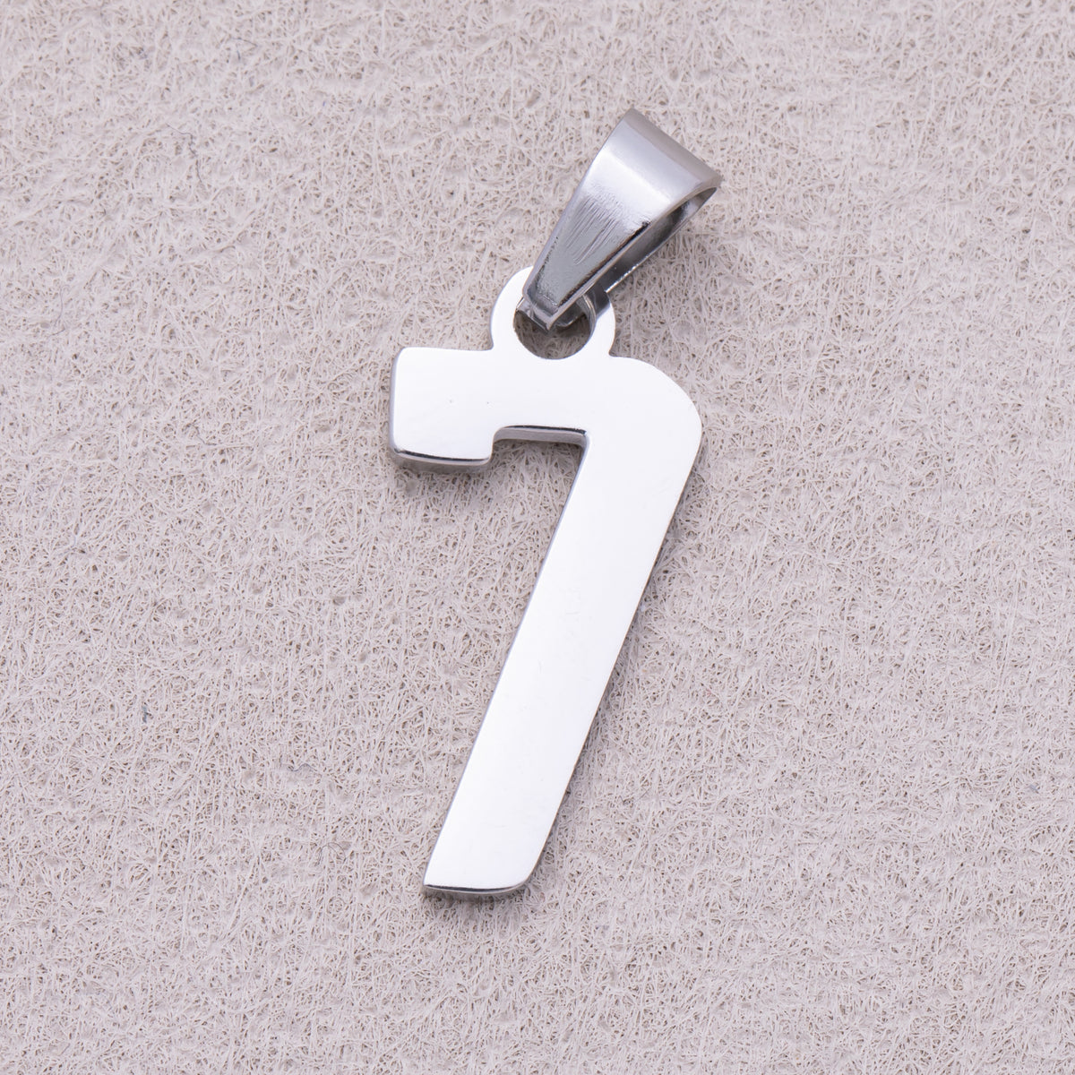 Stainless Steel Classic Varsity Block Number Pendant Set (0-9)
