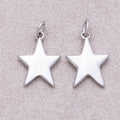 Silver Mini Star Charms Double Sided Charm - Sold Each
