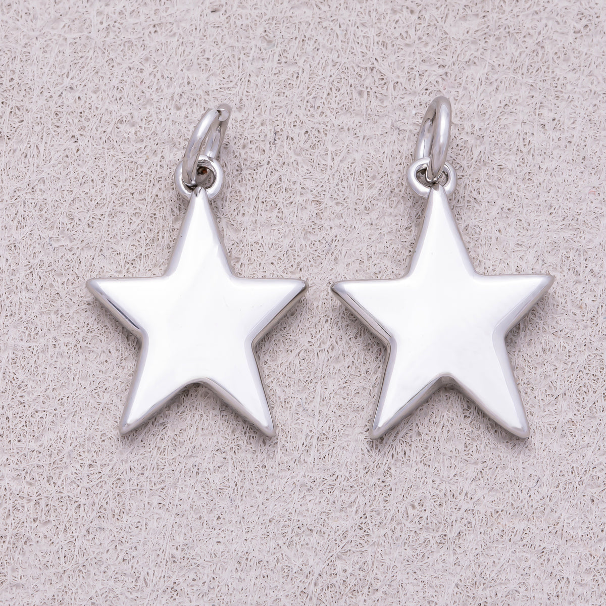 Silver Mini Star Charms Double Sided Charm - Sold Each