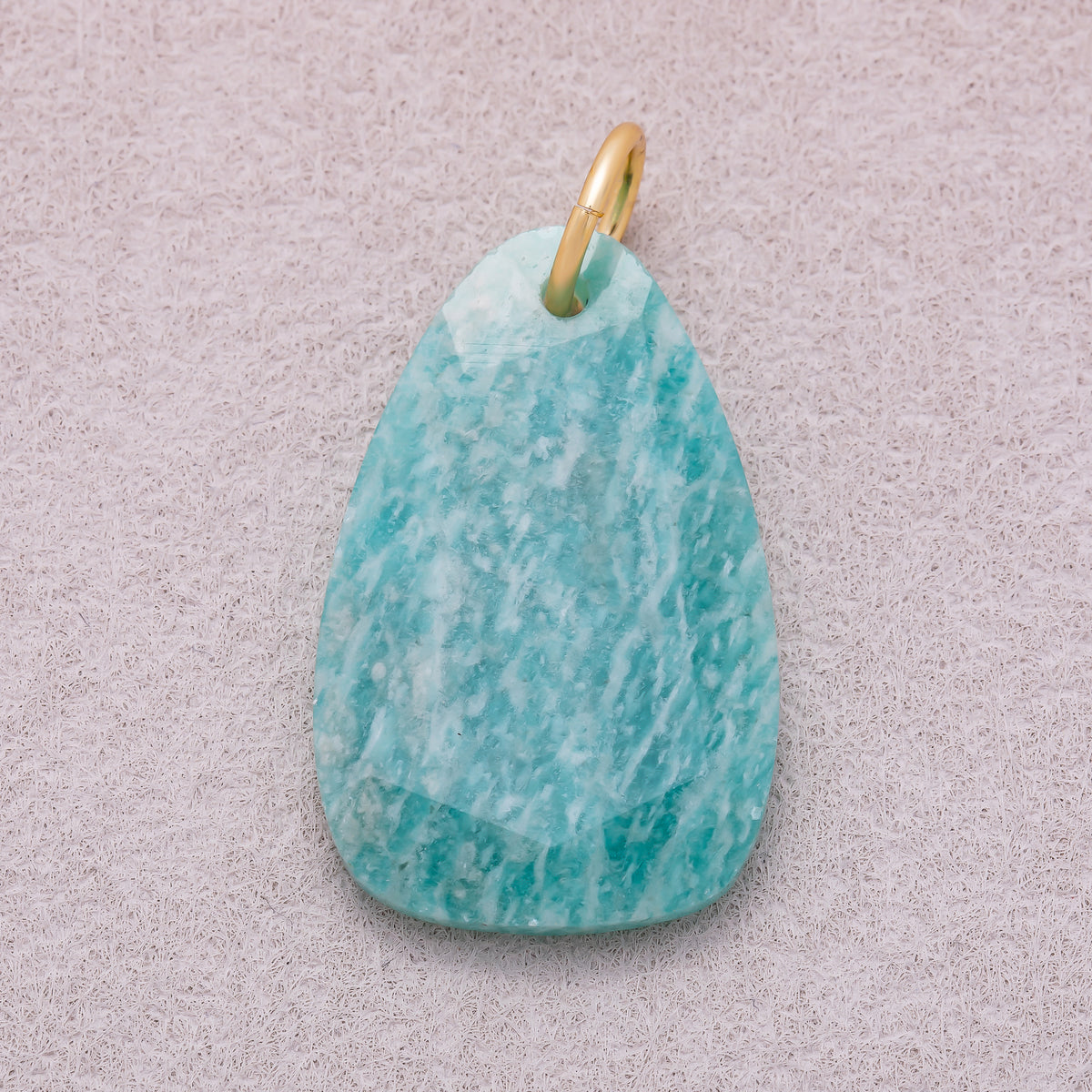 16K Gold Plated Colorful Organic Teardrop Asymmetric Natural Gemstone Pendant - Sold Each