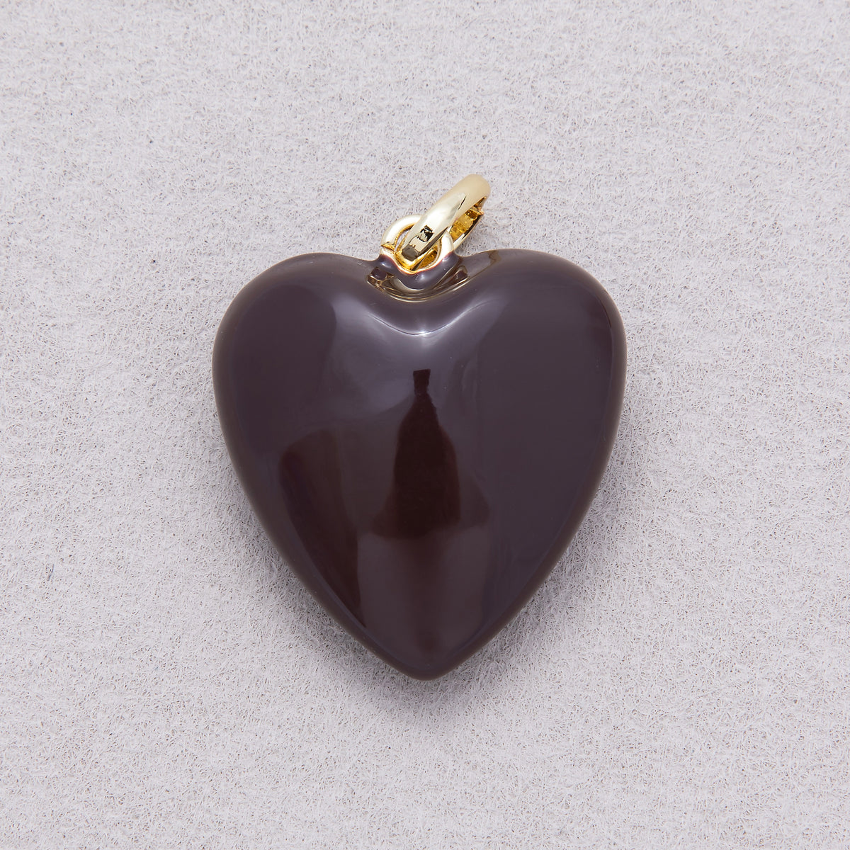 New Fall Color Colorful Glossy Enamel Puffy Heart Pendant - Sold Each