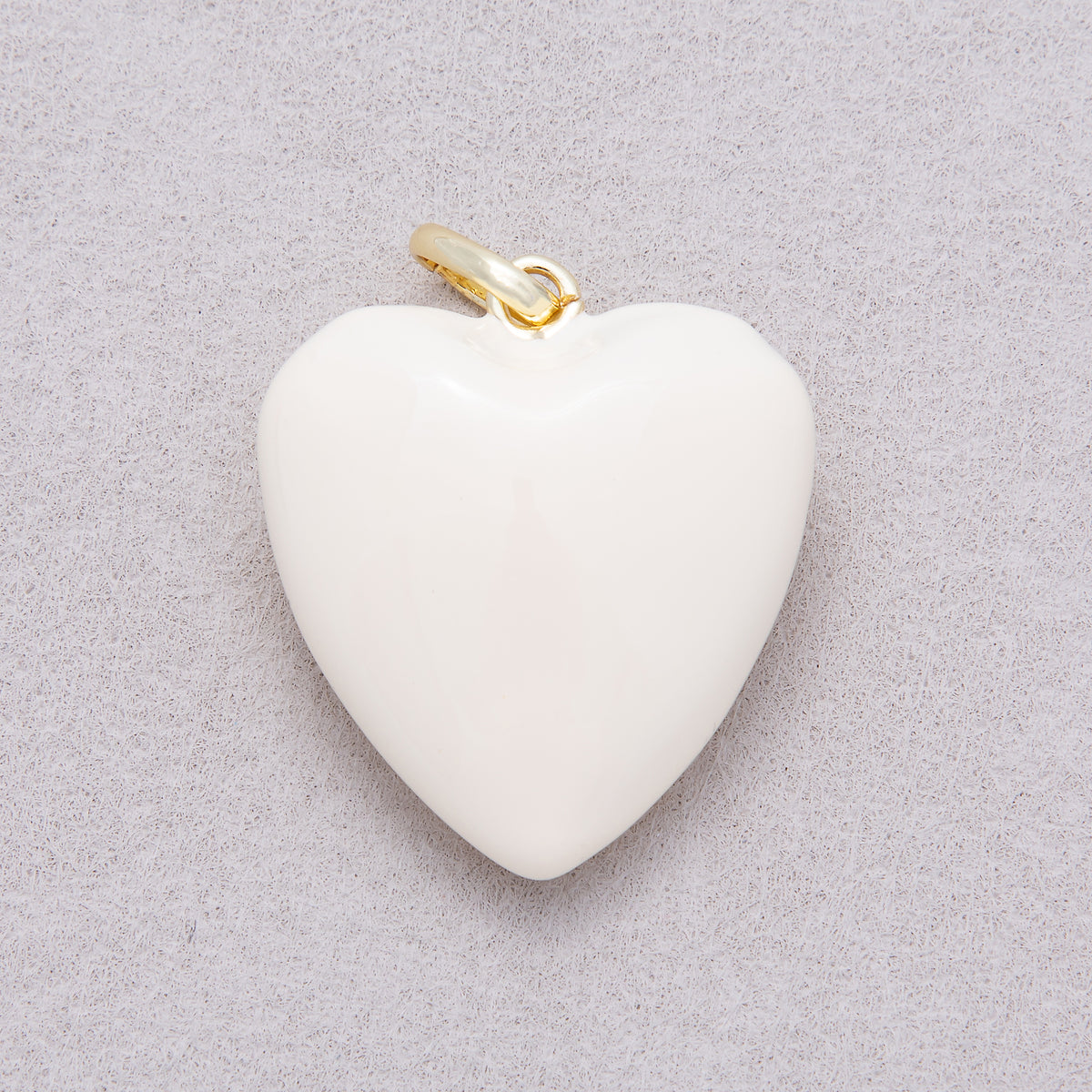 New Fall Color Colorful Glossy Enamel Puffy Heart Pendant - Sold Each