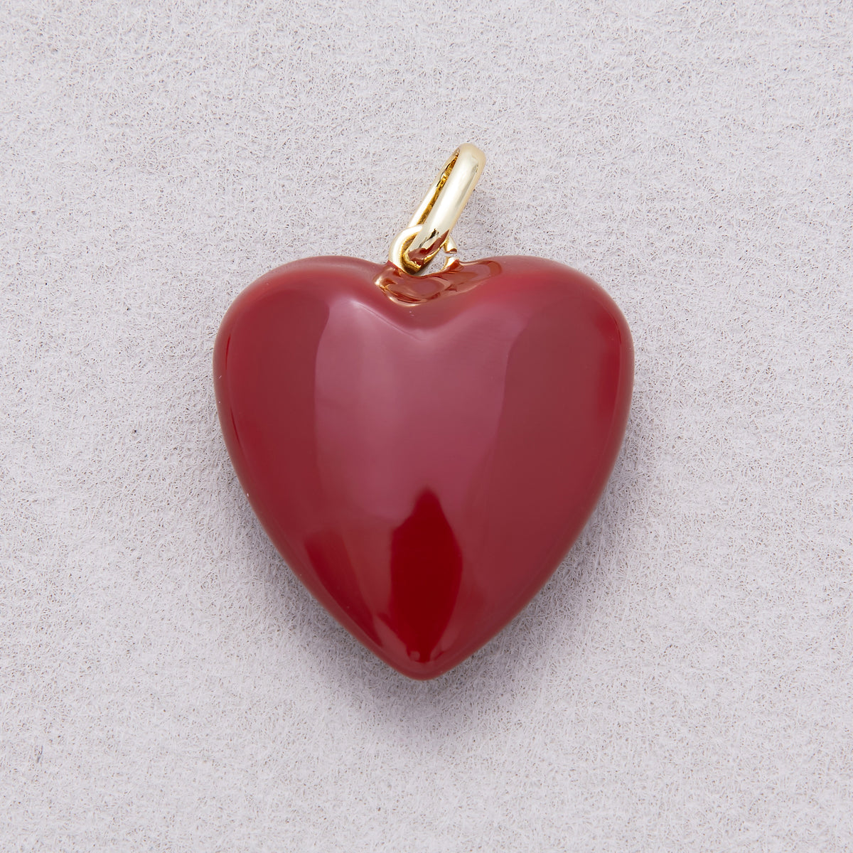 New Fall Color Colorful Glossy Enamel Puffy Heart Pendant - Sold Each