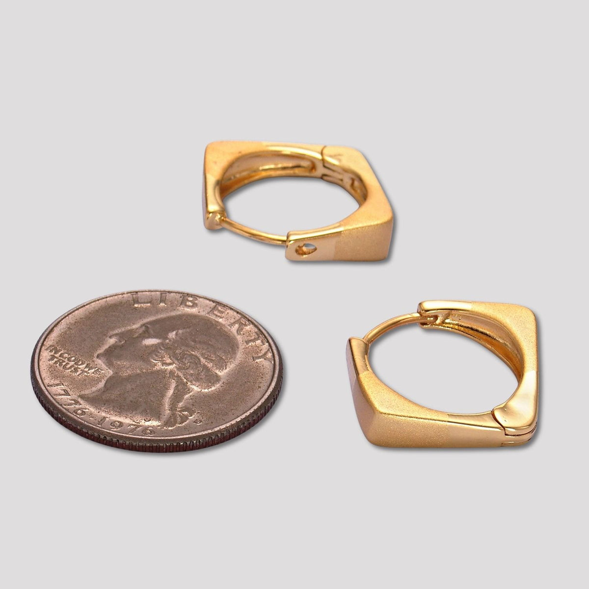 Launch Promo: 14K Gold PVD Stainless Steel Geometric Square Hoop Earring