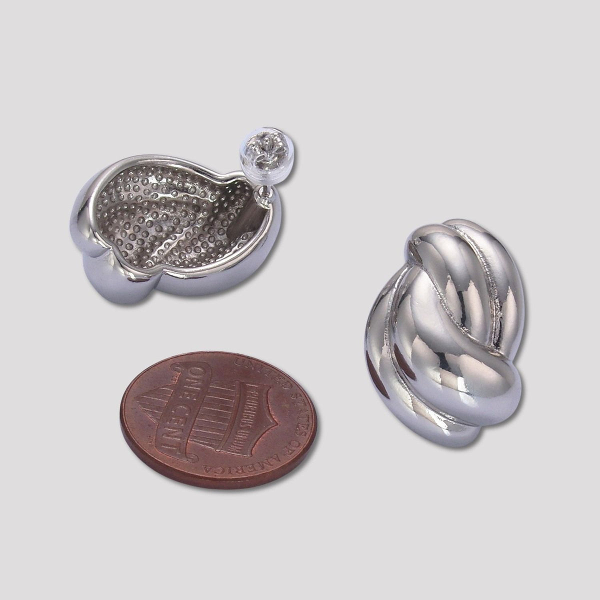 Launch Promo: 24K Gold PVD Stainless Steel Chunky Twisted Croissant Stud Earring