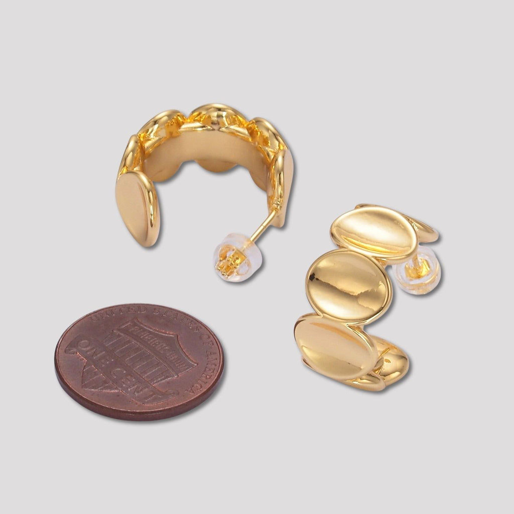 Launch Promo: 24K Gold PVD Stainless Steel Chunky Oval Hoop Earring