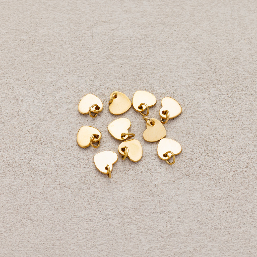 Launch Promo: 24K Gold PVD Stainless Steel Minimalist Love Heart Charm | Sold Each