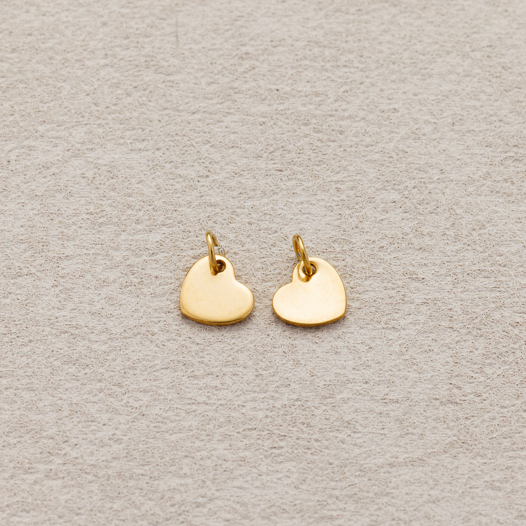 Launch Promo: 24K Gold PVD Stainless Steel Minimalist Love Heart Charm | Sold Each