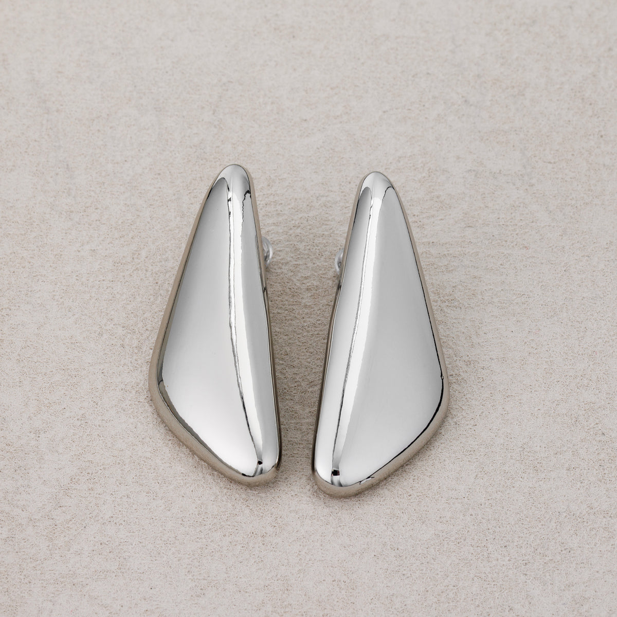 Launch Promo: 24K Gold PVD Stainless Steel Geometric Triangle Asymmetric Stud Earring | Sold Each