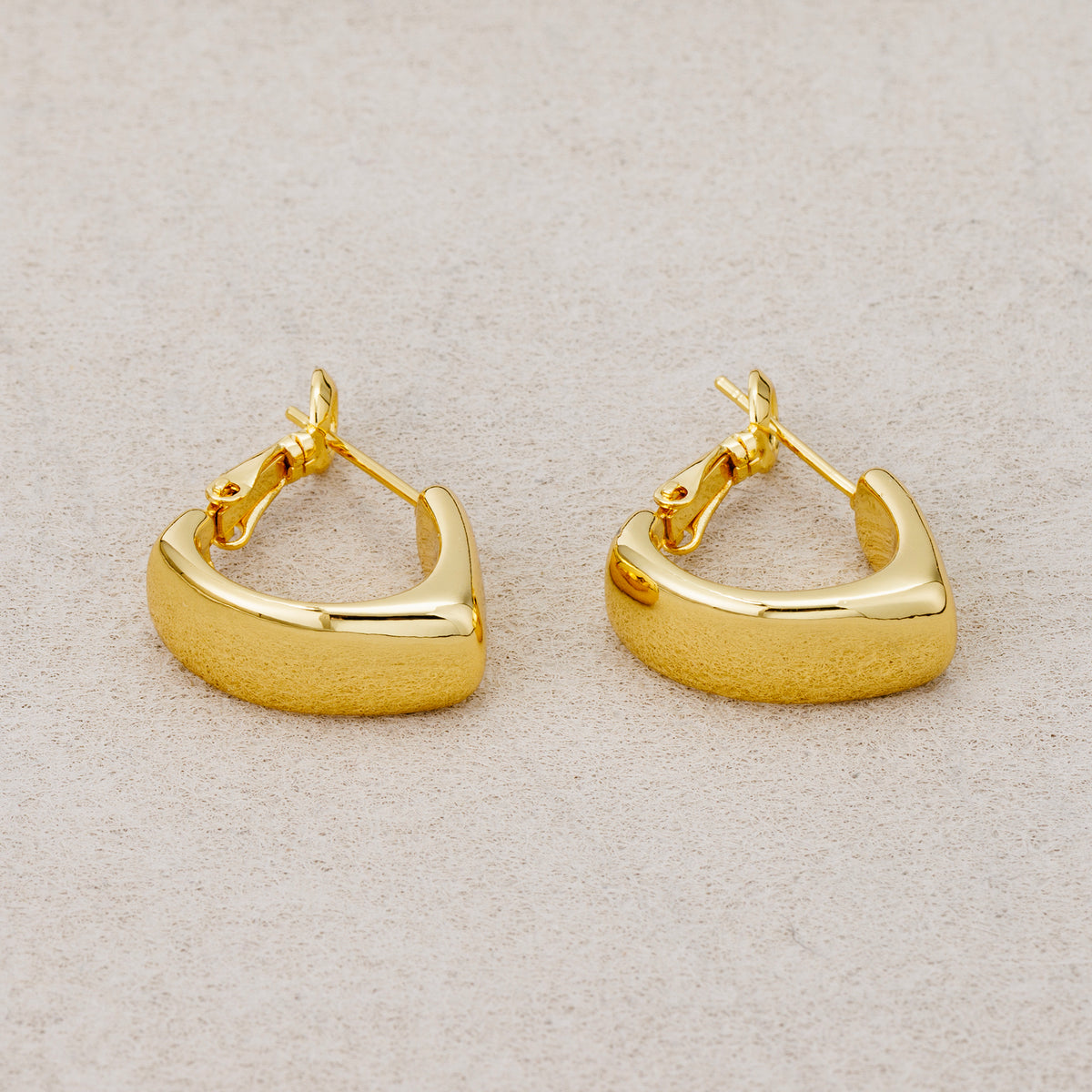 Launch Promo: 24K Gold PVD Stainless Steel V-Shape Huggie Hoop Earring in Gold & Silver | Sold Each