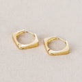 Launch Promo: 14K Gold PVD Stainless Steel Geometric Square Hoop Earring