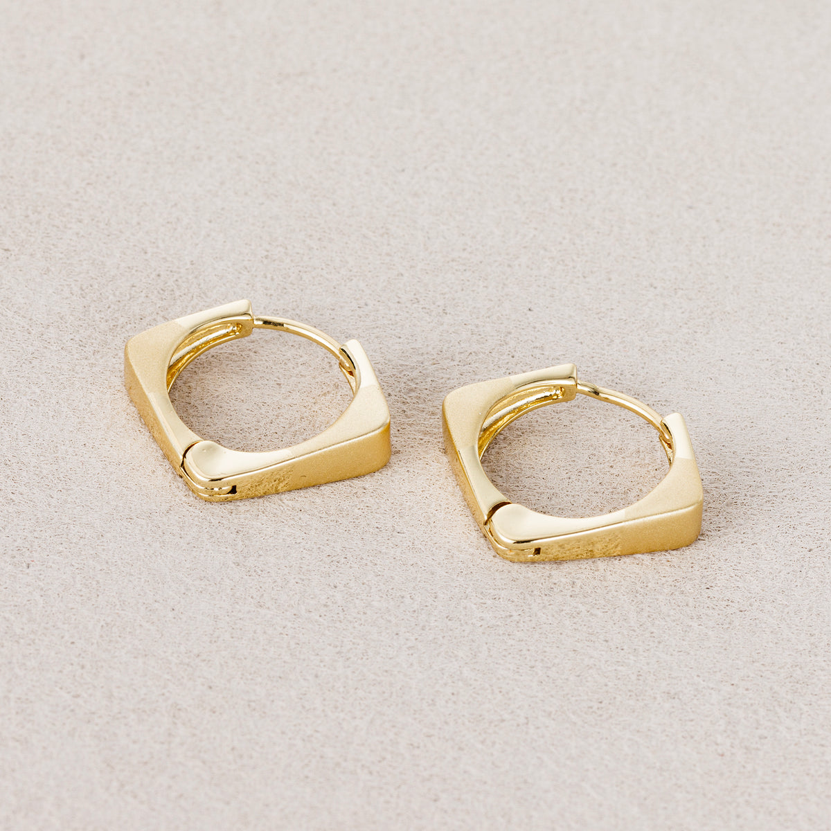 Launch Promo: 14K Gold PVD Stainless Steel Geometric Square Hoop Earring