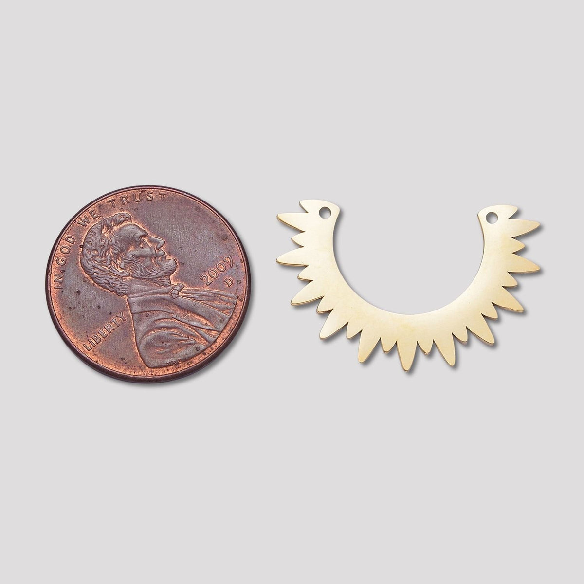 Launch Promo: 24K Gold PVD Stainless Steel Celestial Sunburst Arc Connector | Sold Each