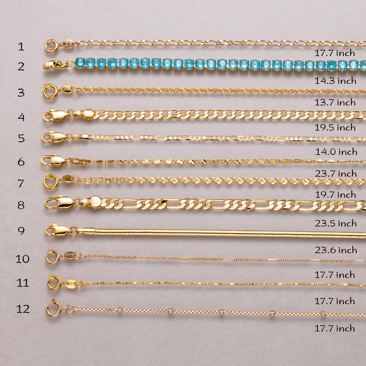 24K Gold Plated Cable Chain Necklace Ready to Wear for Everyday