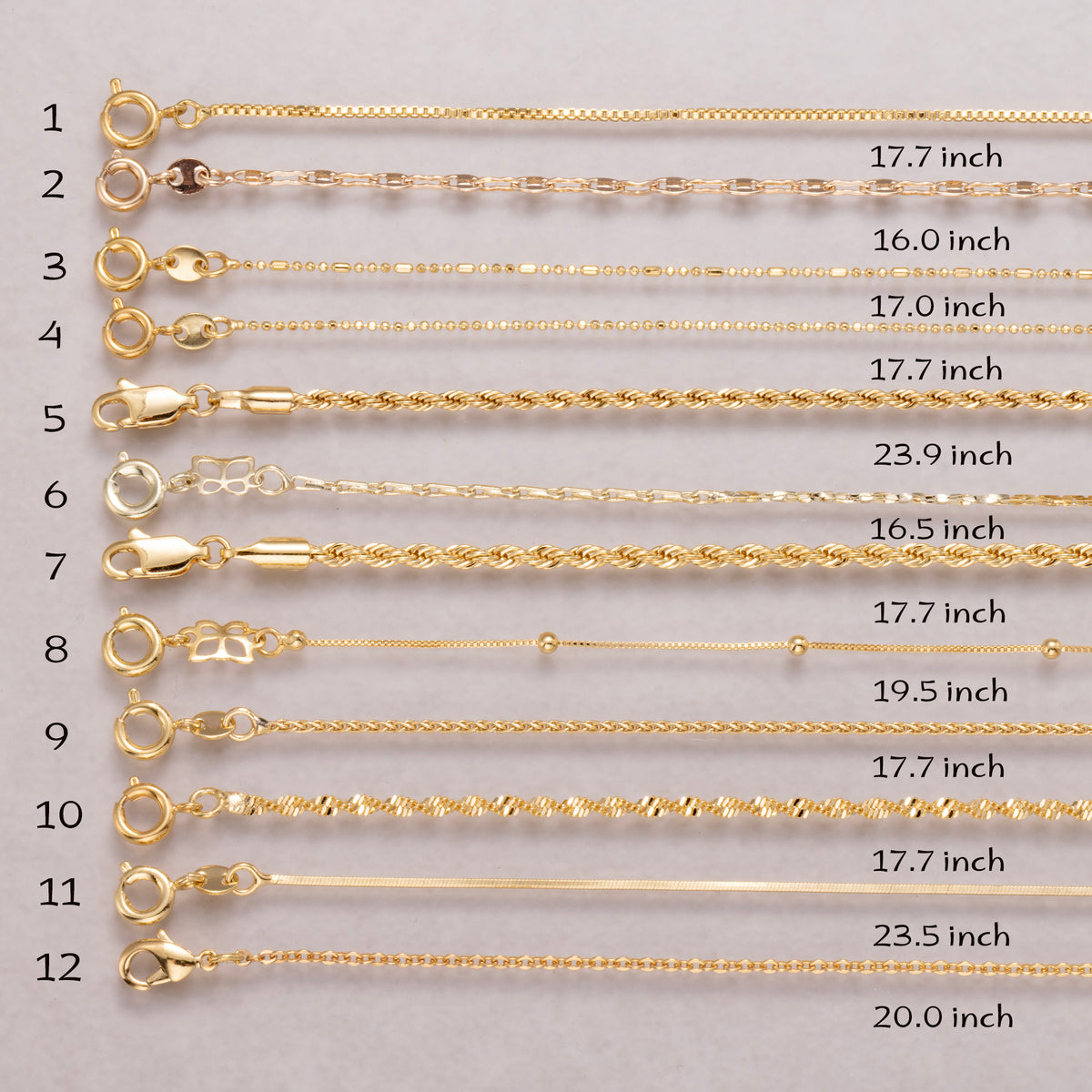 24K Gold Plated Box Statement Chain Necklace Ready to Wear for Everyday
