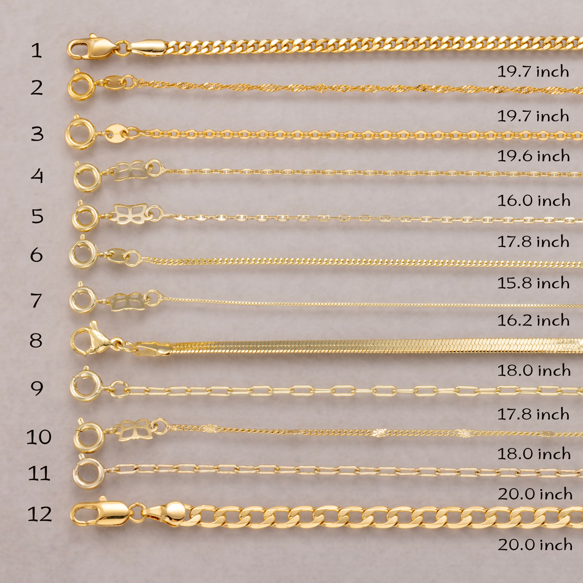 24K Gold Plated Curb Chain Necklace Ready to Wear for Everyday