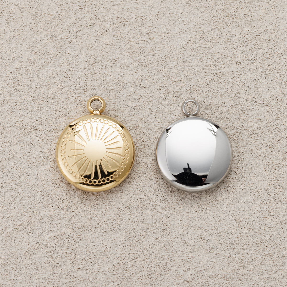 Launch Promo: 24K Gold PVD Stainless Steel Celestial Sunflower Medallion Charm | Sold Each