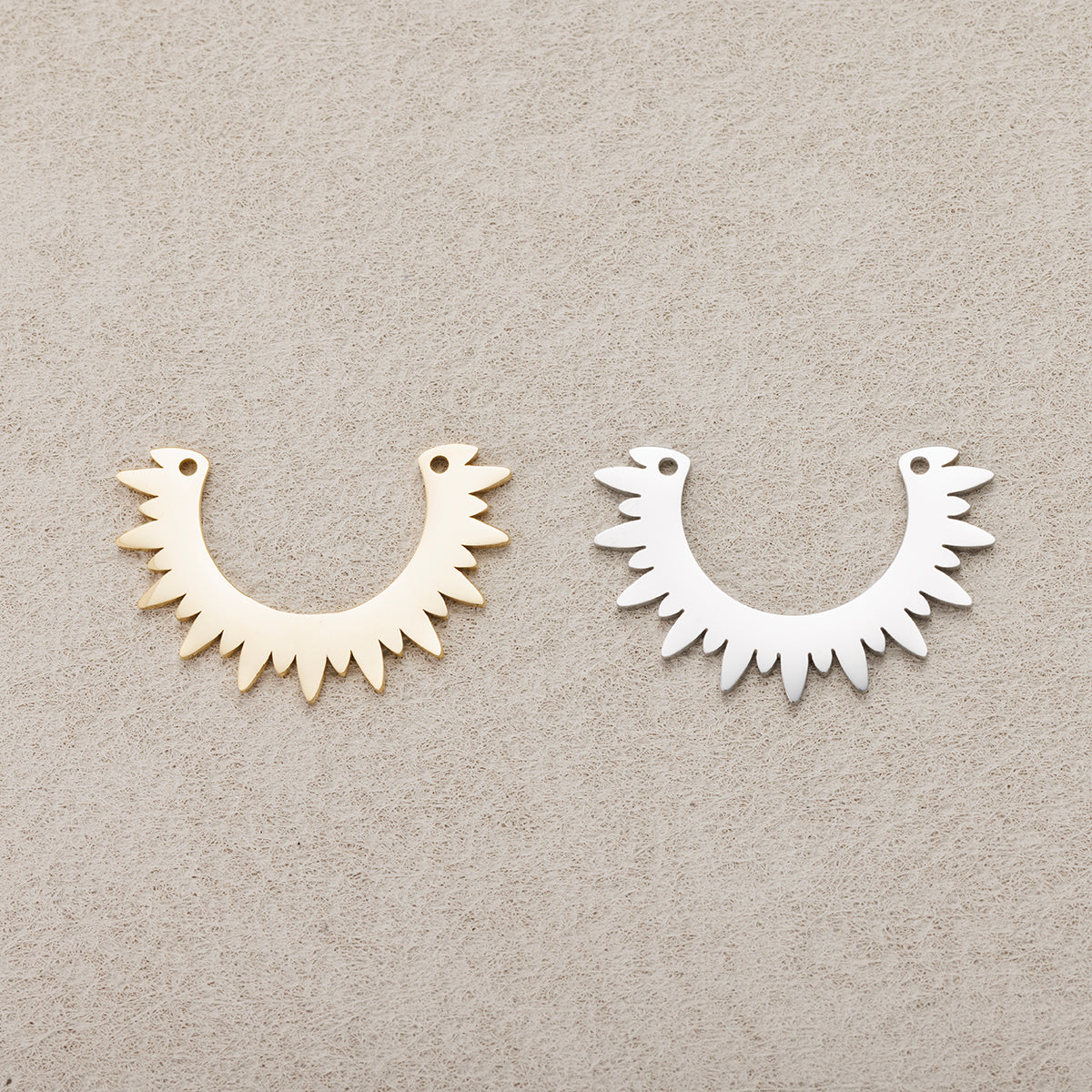 Launch Promo: 24K Gold PVD Stainless Steel Celestial Sunburst Arc Connector | Sold Each