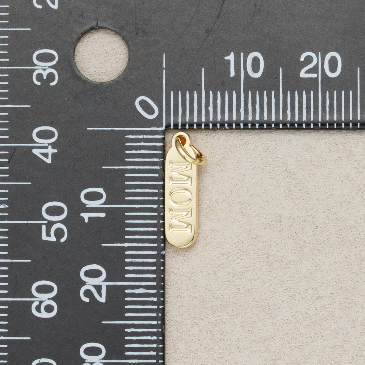 Launch Promo: 24K Gold PVD Stainless Steel Mom Oval Tag Charm | Sold Each