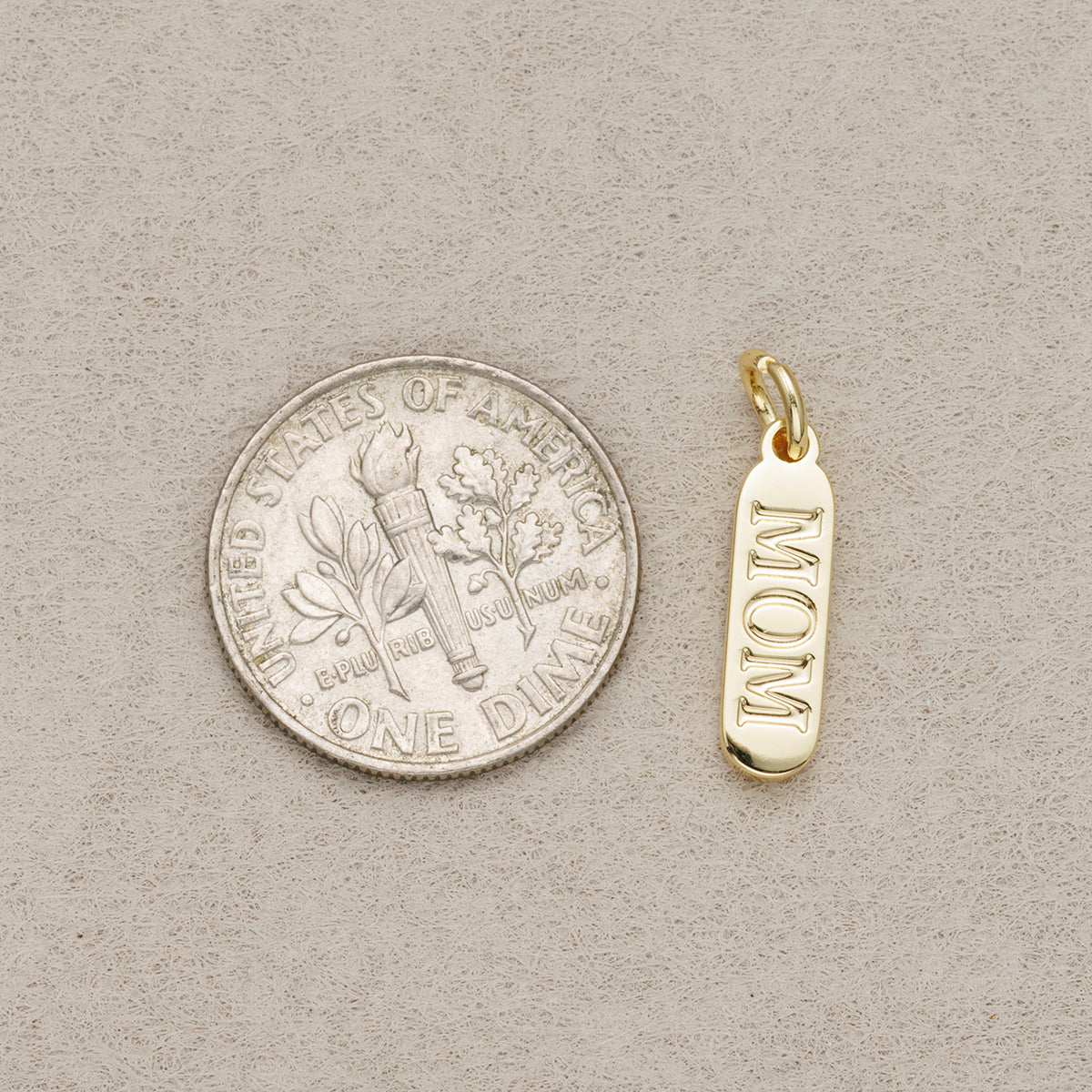 Launch Promo: 24K Gold PVD Stainless Steel Mom Oval Tag Charm | Sold Each