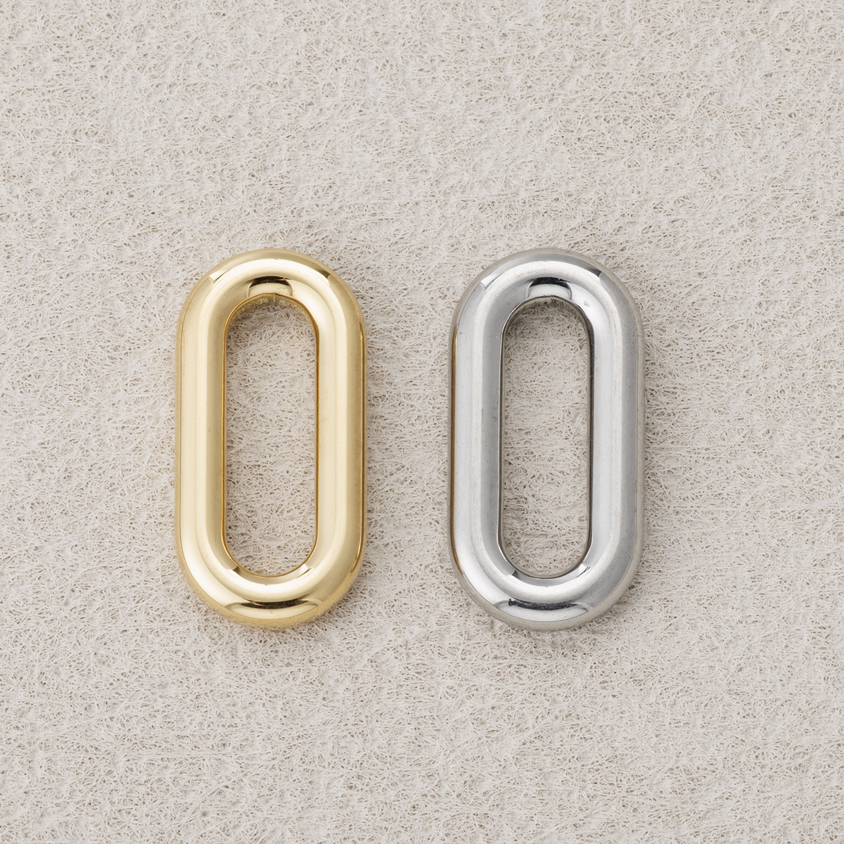 Launch Promo: 24K Gold PVD Stainless Steel Classic Oval Carabiner Pendant | Sold Each