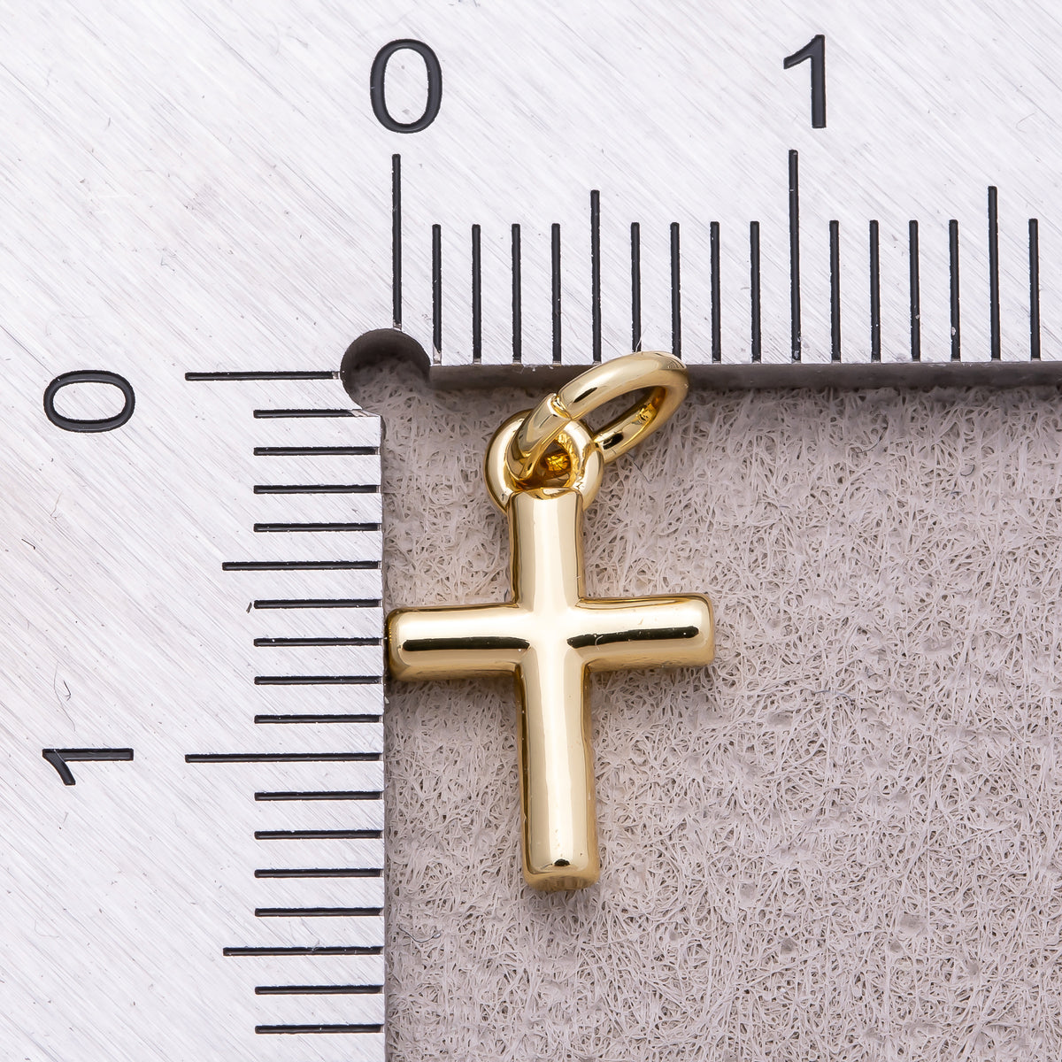 16K Gold Plated Plain Cross religious Charm - Sold Each