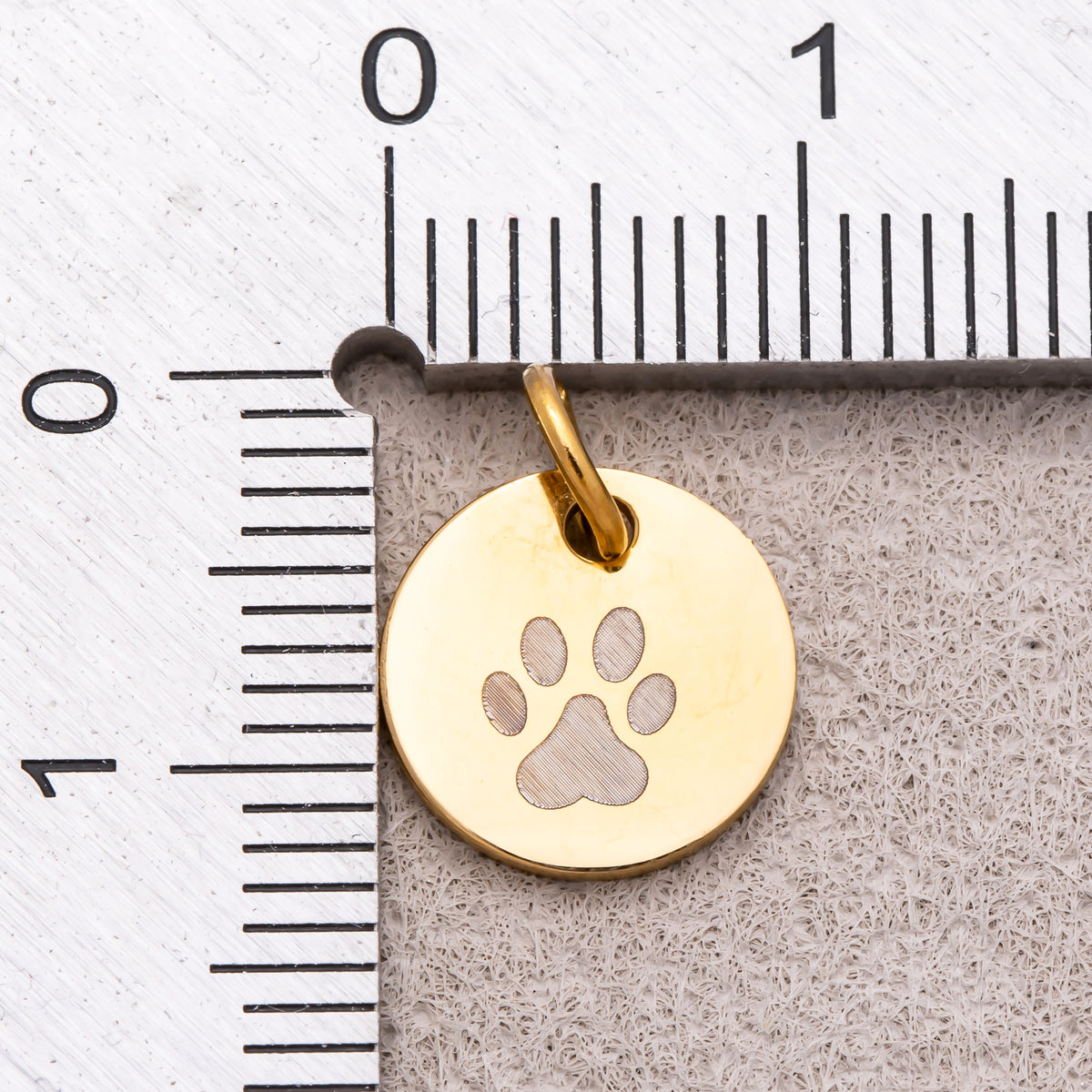 Gold PVD Stainless Steel Minimalist Nature Round Disc Medallion Charm