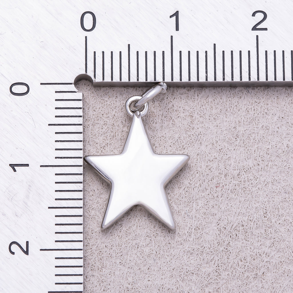 Silver Mini Star Charms Double Sided Charm - Sold Each