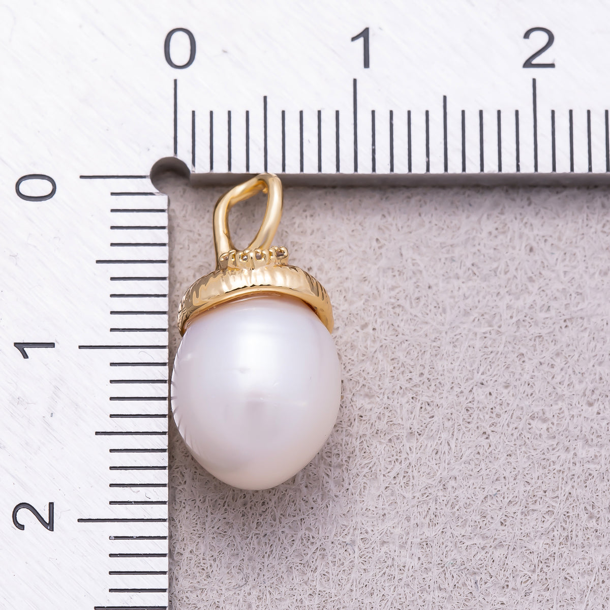 16K Gold Plated Teardrop Freshwater Pearl Cap Pendant - Sold Each