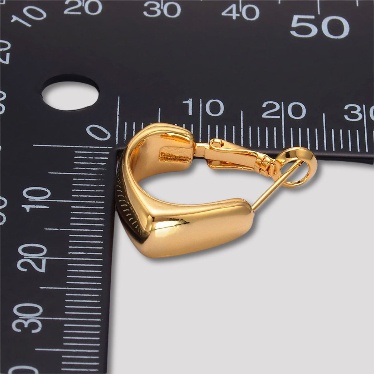 Launch Promo: 24K Gold PVD Stainless Steel V-Shape Huggie Hoop Earring in Gold & Silver | Sold Each