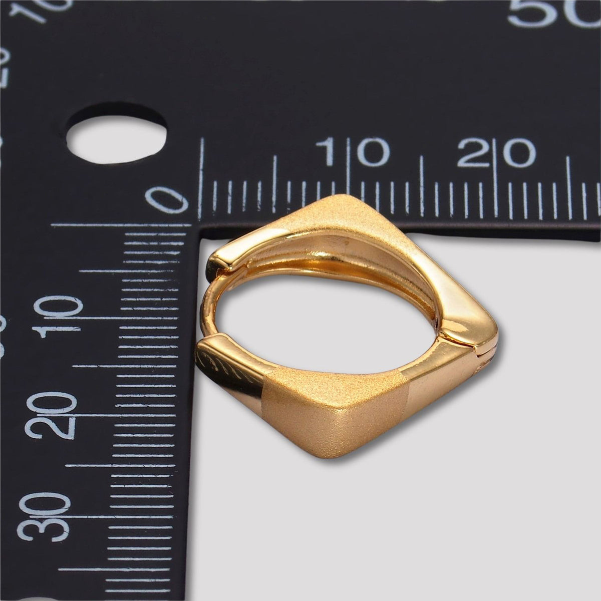 Launch Promo: 14K Gold PVD Stainless Steel Geometric Square Hoop Earring