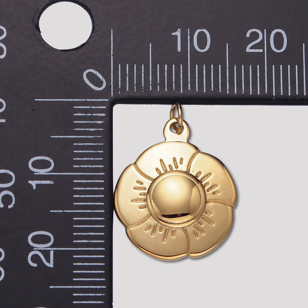 Launch Promo: 24K Gold PVD Stainless Steel Chubby Flower Charm | Sold Each