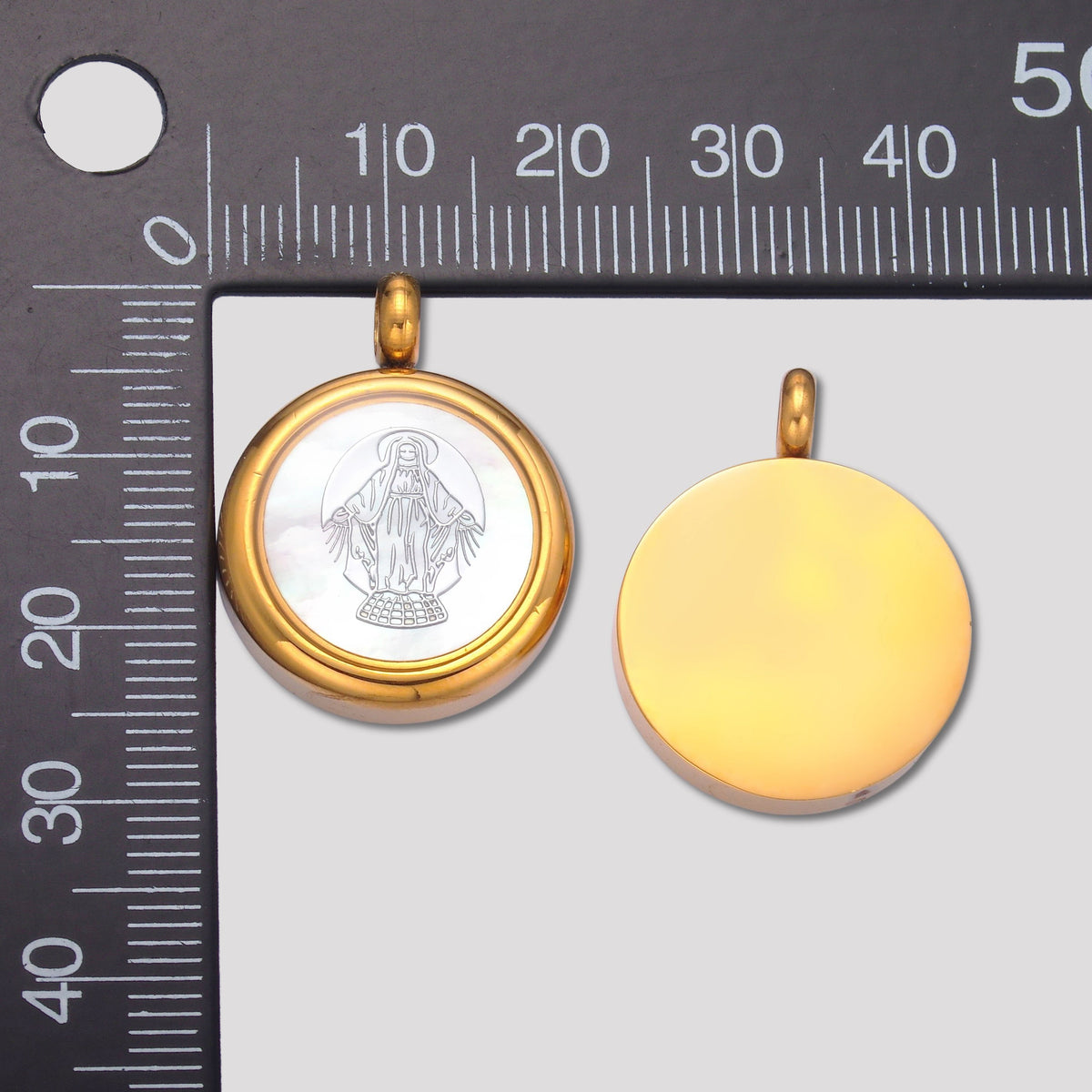 Launch Promo: 24K Gold PVD Stainless Steel Gothic Fleur-de-lis Sword Cross Pendant | Sold Each