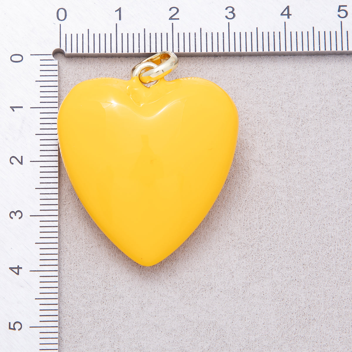 New Fall Color Colorful Glossy Enamel Puffy Heart Pendant - Sold Each