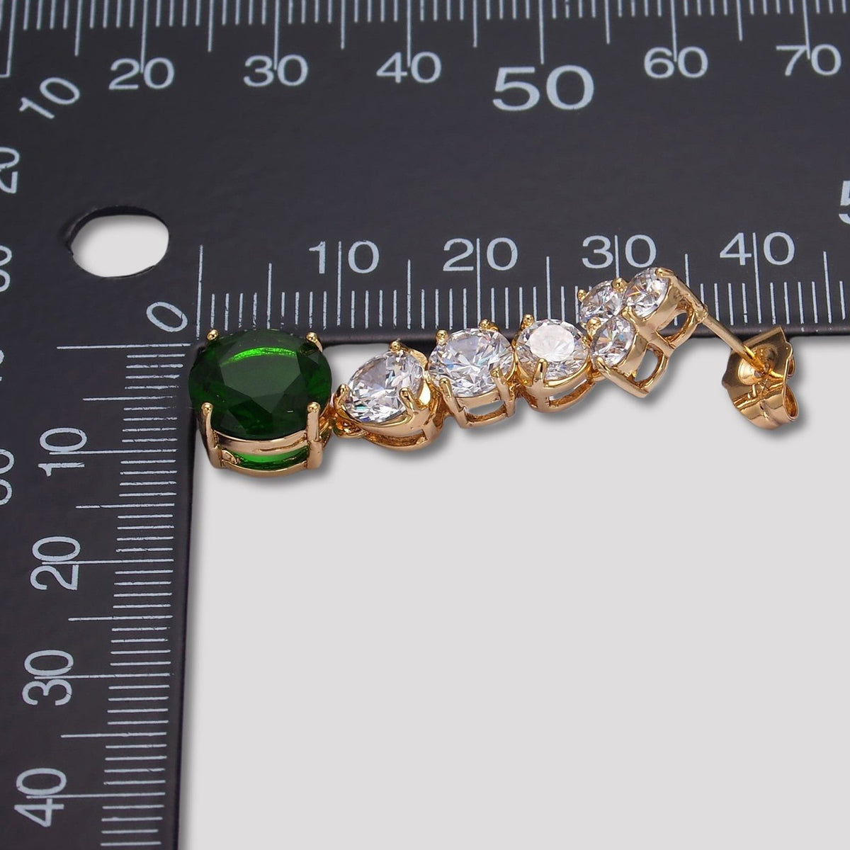 Launch Promo: 14K Gold PVD Stainless Steel Colorful Round CZ Drop Stud Earring