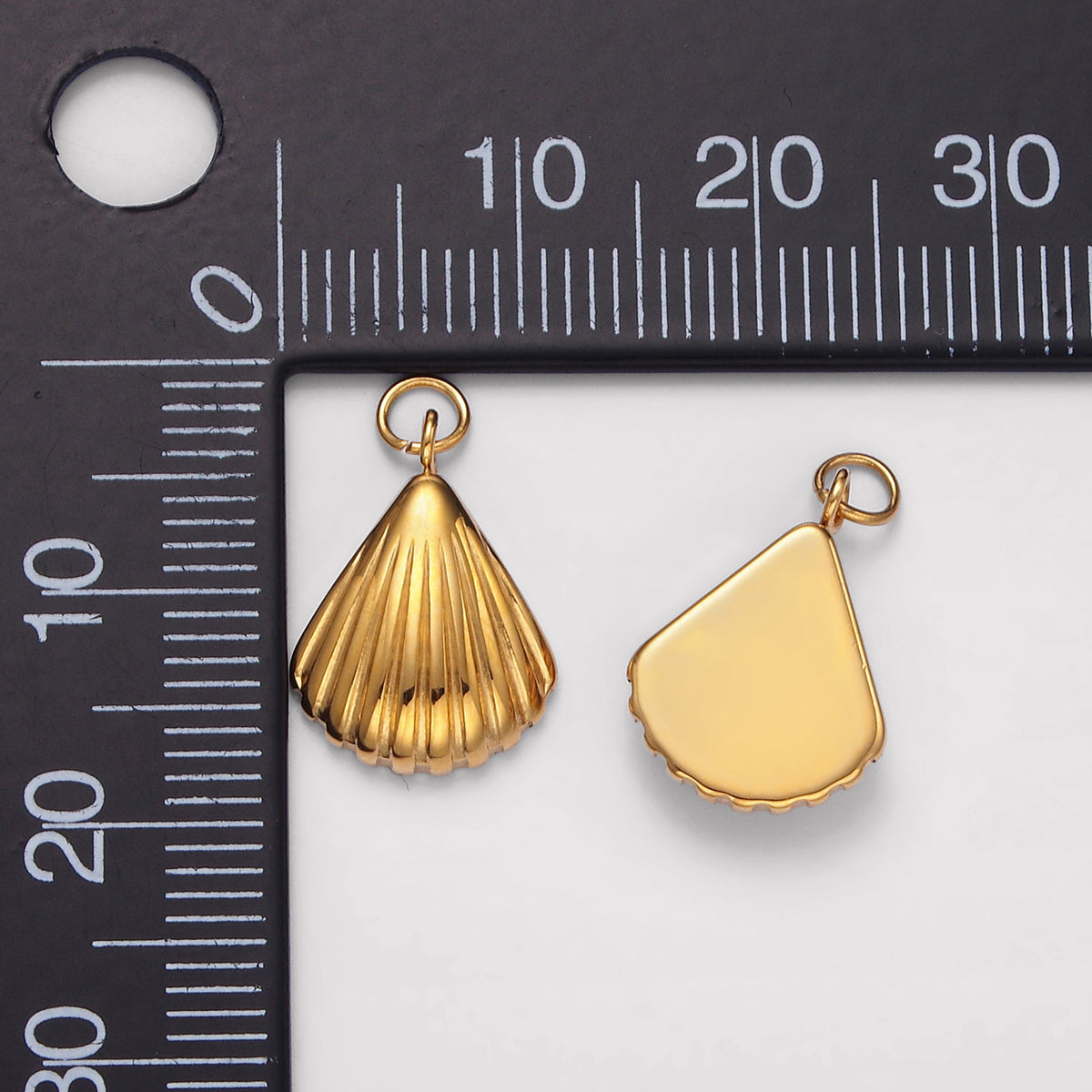 Launch Promo: 14K Gold PVD Stainless Steel Ocean Seashell Mini Charm | Sold Each