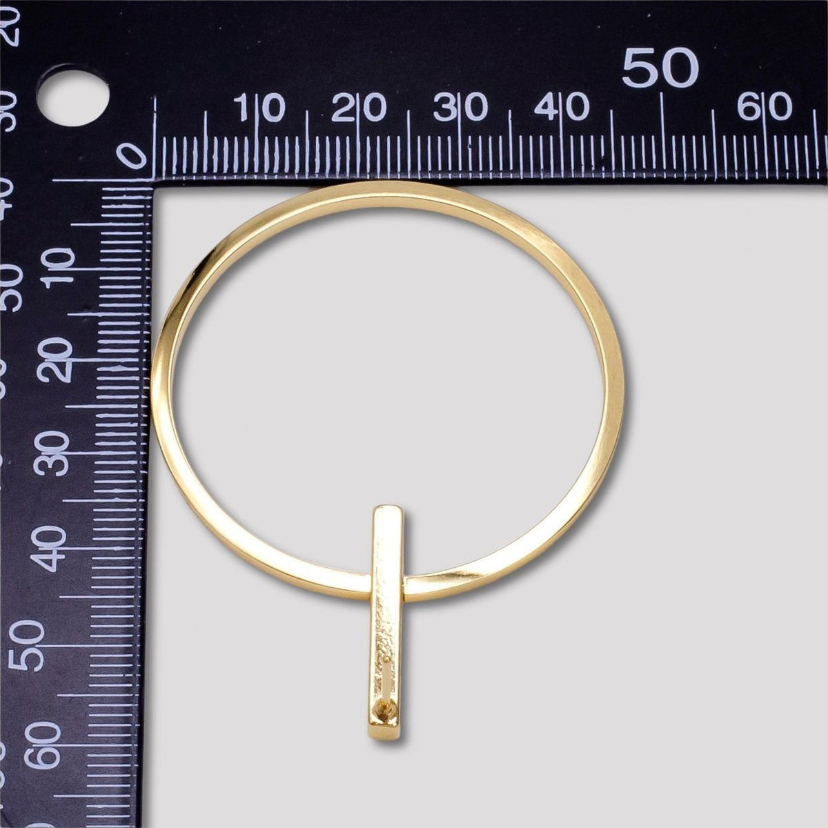 Launch Promo: 24K Gold PVD Stainless Steel Geometric Hoop and Bar Drop Statement Stud Earring | Sold Each