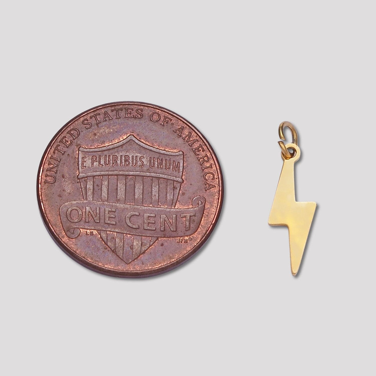 Launch Promo: 14K Gold PVD Stainless Steel Plain Lightning Bolt Charm | Sold Each